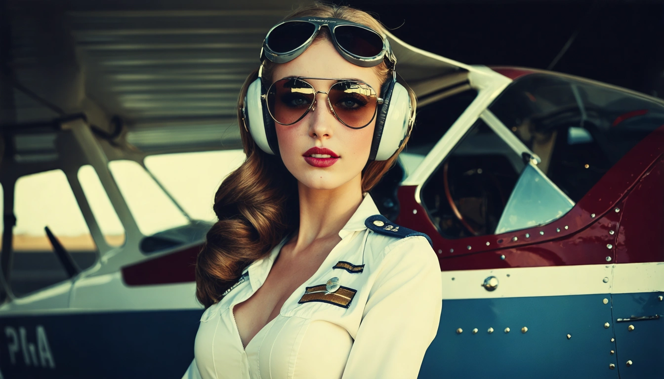 aviator Pin Up